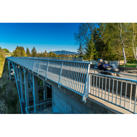 Anwendungsbild Injektionssystem ResiFIX VY SF: Metallgeländer einer Brücke in den Bergen