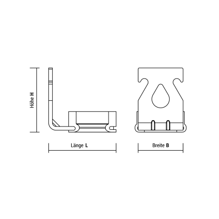 DE - Technische Zeichnung Decken-Drahtabhänger AAT