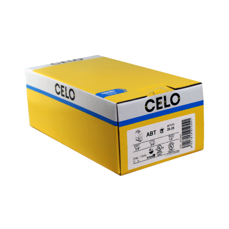 Verpackungsfoto Box Clip-Schelle Abranyl® ABT 20-25 grau Seite mit Etikett