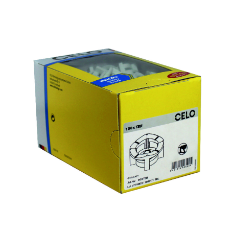 Verpackungsfoto Box Kabelbinderbefestiger TBB, grau, für Gasnagler  Seite mit Etikett