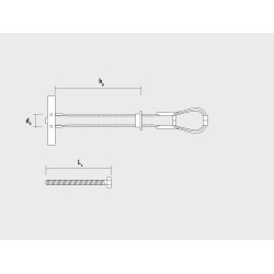 Technische Zeichnung Hohlraumdübel Universal BT Plus mit Sechskantschraube