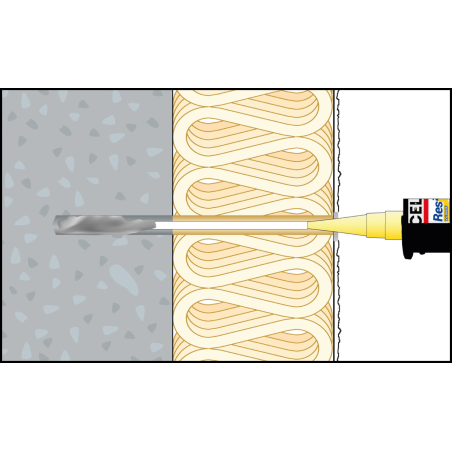 Montagebild ResiTHERM® 12 in Beton/Porenbeton zur energieeffizienten Abstandsmontage an der gedämmten Fassade 7
