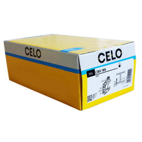 Verpackungsfoto Box mit 50 Stück CMV M6 ZnAl, Seitenansicht Verpackungsfoto Box mit 50 Stück CMV M6 ZnAl, Seitenansicht