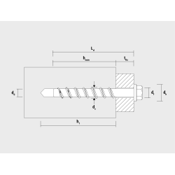 Technische Zeichnung Betonschraube BTS