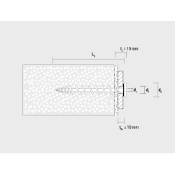 Technische Zeichnung Isolierplattenschraube IPS 80