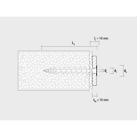 Technische Zeichnung Isolierplattenschraube IPS 80 Technische Zeichnung Isolierplattenschraube IPS 80