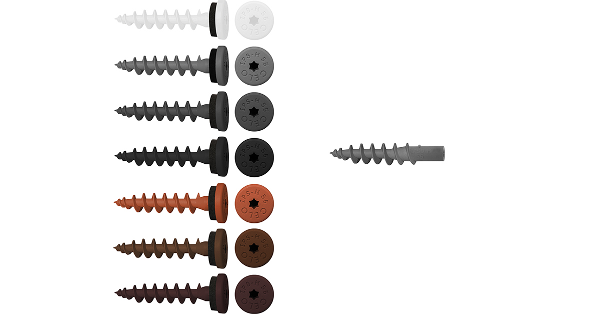 Bild der verschiedene Varianten der IPSH Schrauben in sieben verschiedenen Farben