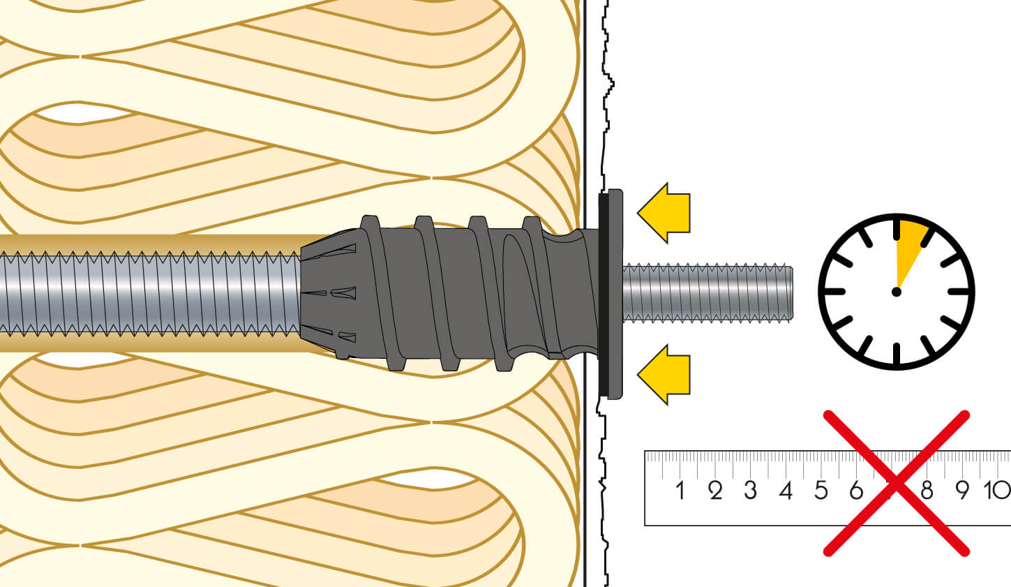 No risk of setting the ResiTHERM®16 too deep in the drill hole with its integrated sealing disk