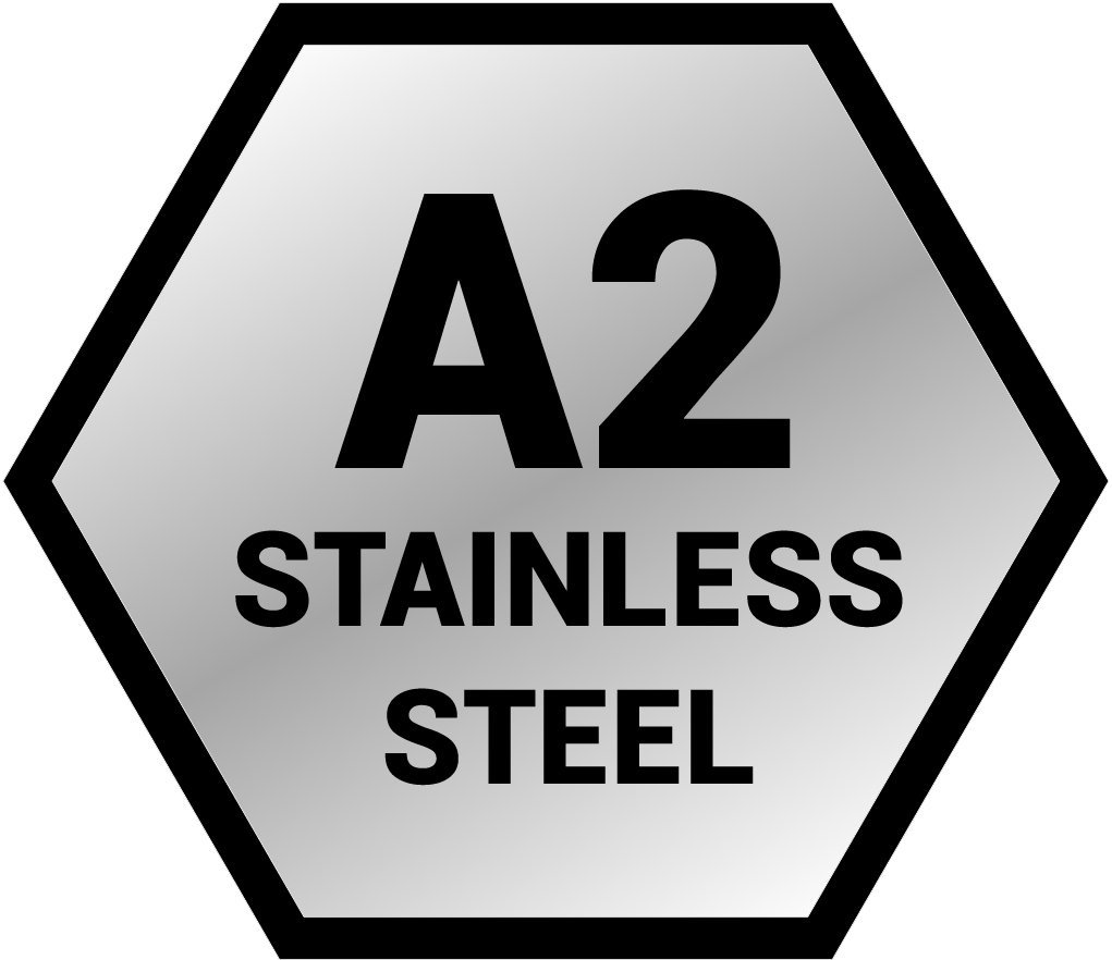 Icon A2 stainless Steel (nicht rostender Stahl)