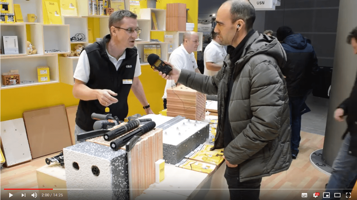 YouTube Teaserbild Beitrag von Gomano über CELO auf der Dach+Holz Messe im Januar 2020 in Stuttgart